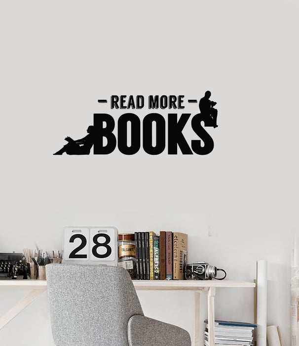 Vinyl Wall Decal Books Quote Reading Room Corner Library Interior Decor Stickers Mural (ig5714)