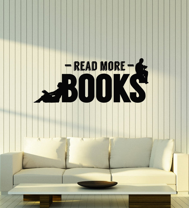 Vinyl Wall Decal Books Quote Reading Room Corner Library Interior Decor Stickers Mural (ig5714)