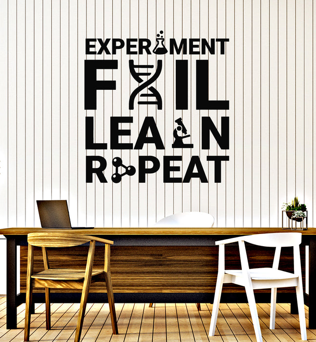 Vinyl Wall Decal Chemistry Everything Experiment Learn Lettering Stickers Mural (g7501)