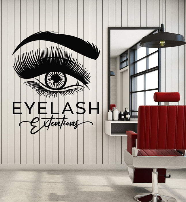 Vinyl Wall Decal Beauty Salon Eye Lashes Eyelash Extensions Stickers Mural (g6375)