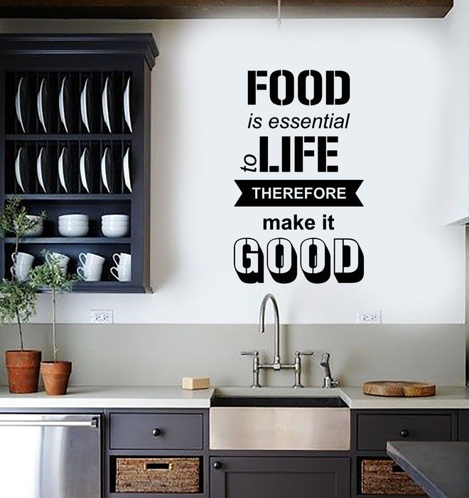 Vinyl Wall Decal Kitchen Quote Dining Room Food Interior Decor Stickers Mural (ig5712)