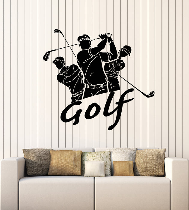 Vinyl Wall Decal Golf Game Player Sport Club Hobby Golfer Stickers Mural (g3405)