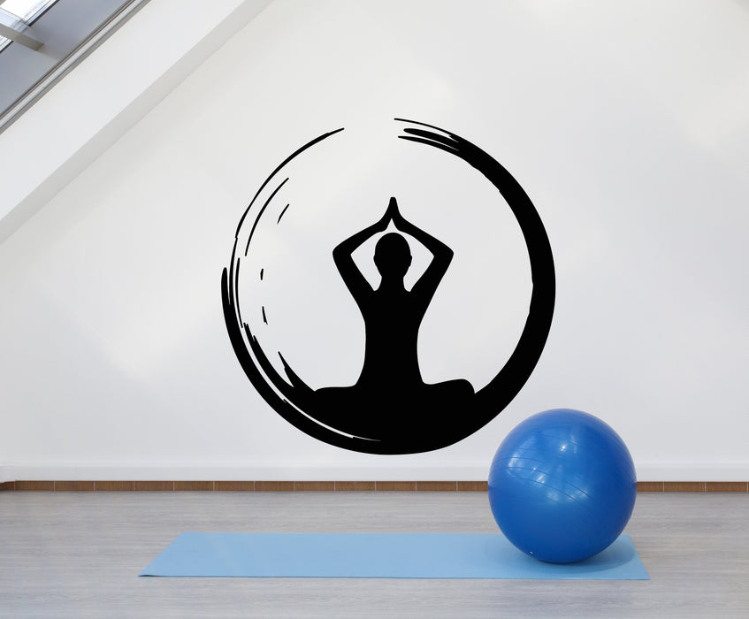 Vinyl Wall Decal Circle Zen Meditation Yoga Center Balance Stickers Mural (g1091)