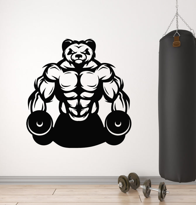 Vinyl Wall Decal Panda Muscles Gym Fitness Sports Decor Stickers Mural (g5762)