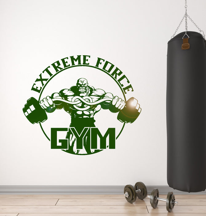 Wall Sticker Vinyl Decal Gym Extreme Force Bodybuilding Fitness Sport Unique Gift (ig2190)