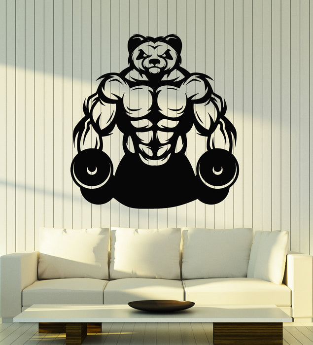 Vinyl Wall Decal Panda Muscles Gym Fitness Sports Decor Stickers Mural (g5762)