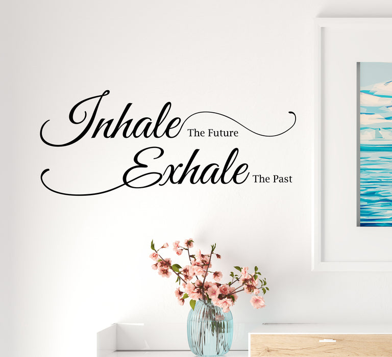Vinyl Wall Decal Inhale The Future Exhale The Past Yoga Studio Meditation Stickers Mural gz297