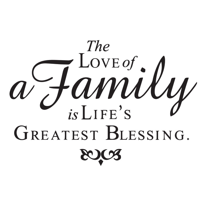 Wall Decal Blessing Family Quote Religion Interior Vinyl Decor Black 22.5 in x 15 in gz513