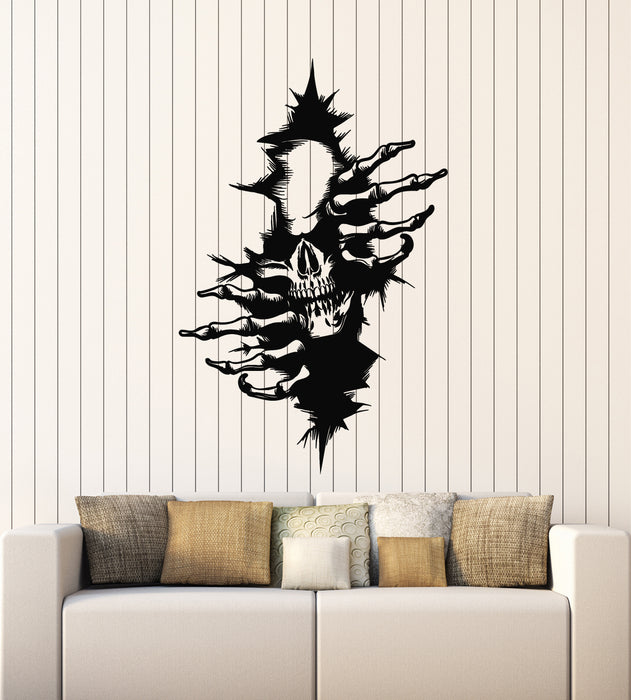 Vinyl Wall Decal Darkness Skull Scary Monster Decor Teen Room Stickers Mural (g2168)