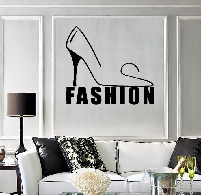 Vinyl Decal Fashion Style Shoes Woman Girl Room Wall Sticker Mural Unique Gift (ig073)