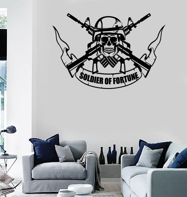 Wall Stickers Vinyl Decal Soldier of Fortune War Military Mercenary War Unique Gift (ig1810)