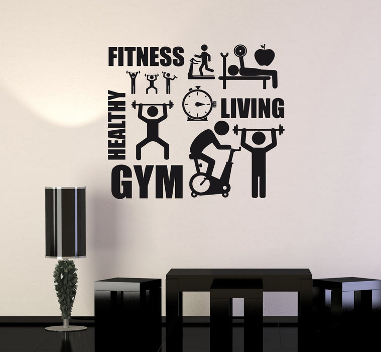 Vinyl Decal Fitness Healthy Lifestyle Sport Motivation Decor Wall Sticker Unique Gift (ig2630)