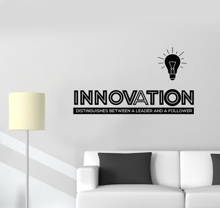 Vinyl Wall Decal Innovation Team Work Success Office Quote Stickers Mural (g4438)