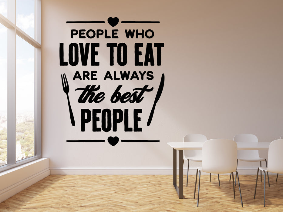 Vinyl Wall Decal Kitchen Cafe Shop Dining Room Restaurant Quote Words Stickers Mural (g2900)