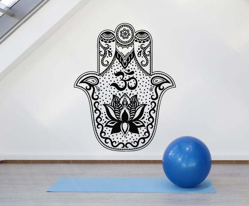 Vinyl Wall Decal Hamsa Buddha Lotus Hinduism Yoga Meditation Relaxation Stickers Mural (g1349)