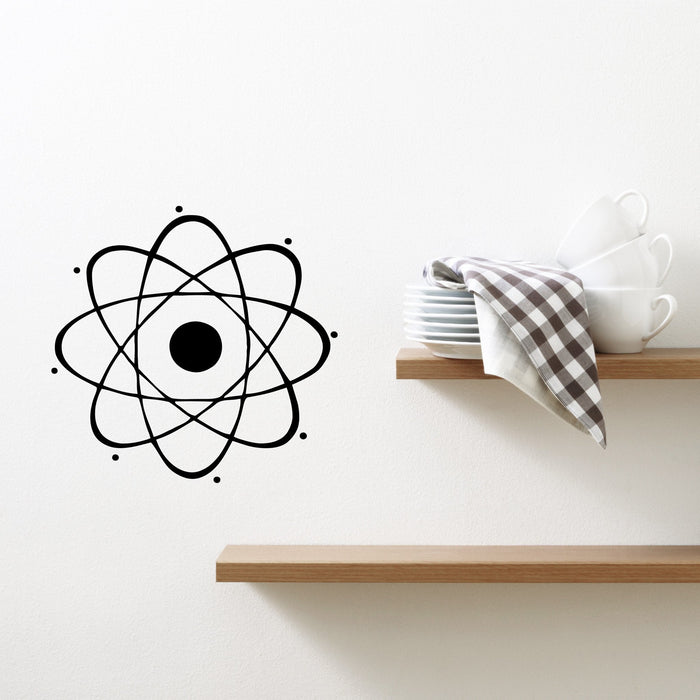 Atom Large Decal Nuclear Science Chemistry Physics Wall Vinyl Art Sticker Unique Gift (m024)