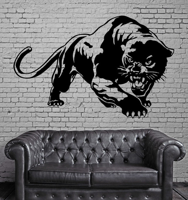 Wall Mural Vinyl Art Sticker Panther Ready for Hunt Jungle Animal Decor (m377)