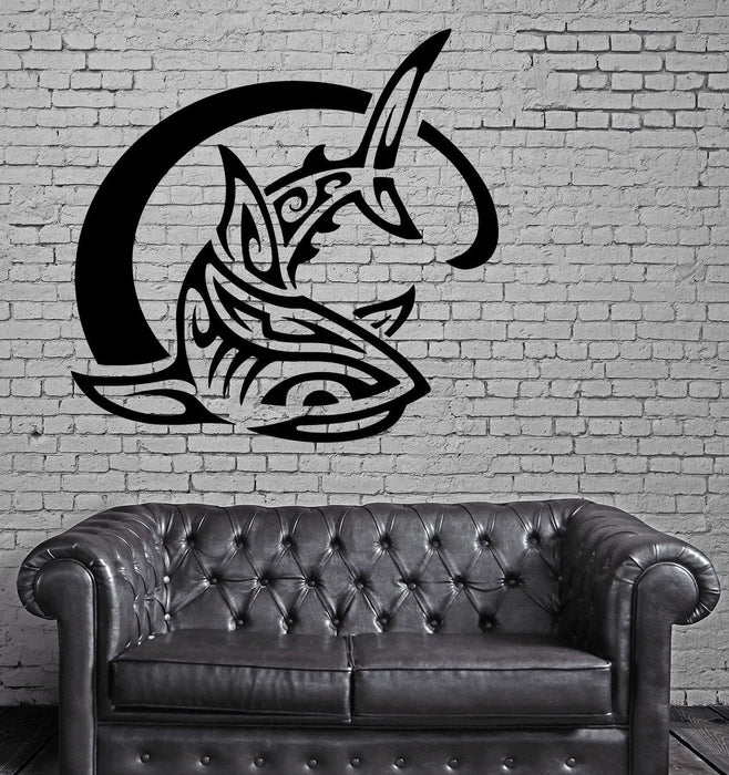 Shark & Wave Ocean Sea Marine Animal Art Decor Wall Mural Vinyl Sticker Unique Gift M448