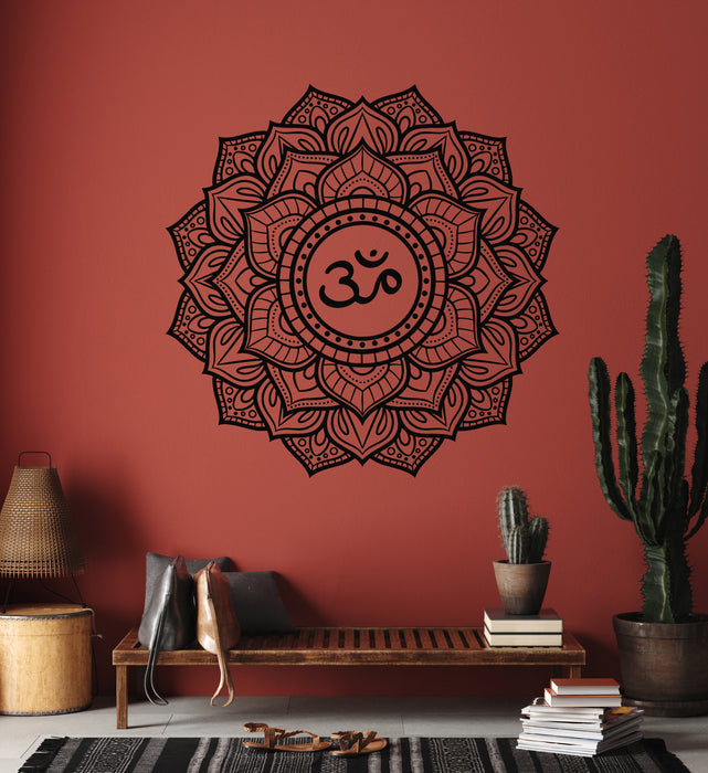 Vinyl Wall Decal Circle Ornament Mandala Om Zen Meditation Stickers Mural (g5356)