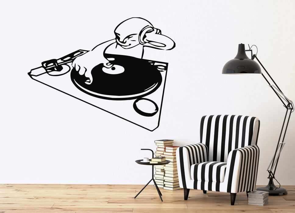 Vinyl Decal Musical Wall Stickers DJ Night Club Trance House Music TV Hip Hop Unique Gift (n018)