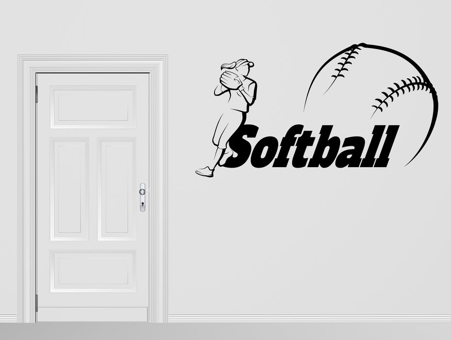 Large Wall Decal Baseball Player Ball Game Sport Vinyl Sticker (n1050)