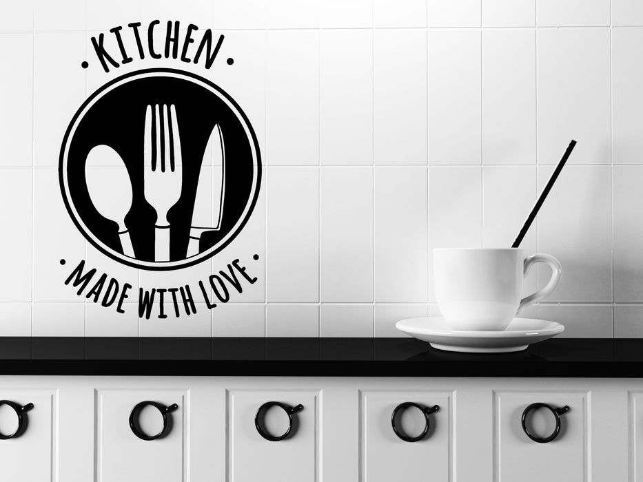 Wall Vinyl Decal Quote Words Kitchen Tools Home Made Bakery Decor Unique Gift (n1135)