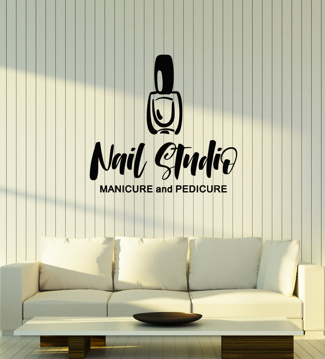 Vinyl Wall Decal Nail Service Beauty Studio Polish Manicure Pedicure Stickers Mural (g3444)