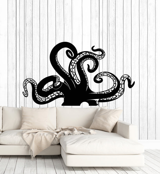 Vinyl Wall Decal Octopus Tentacles Sea Animal Marine Decor Stickers Mural (g6726)