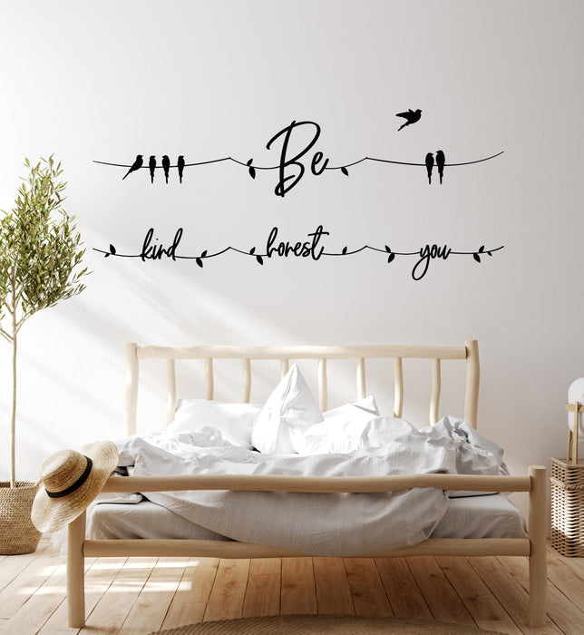 Vinyl Wall Decal Quote Words Be Kind Forest You Bedroom Stickers Mural (g6219)