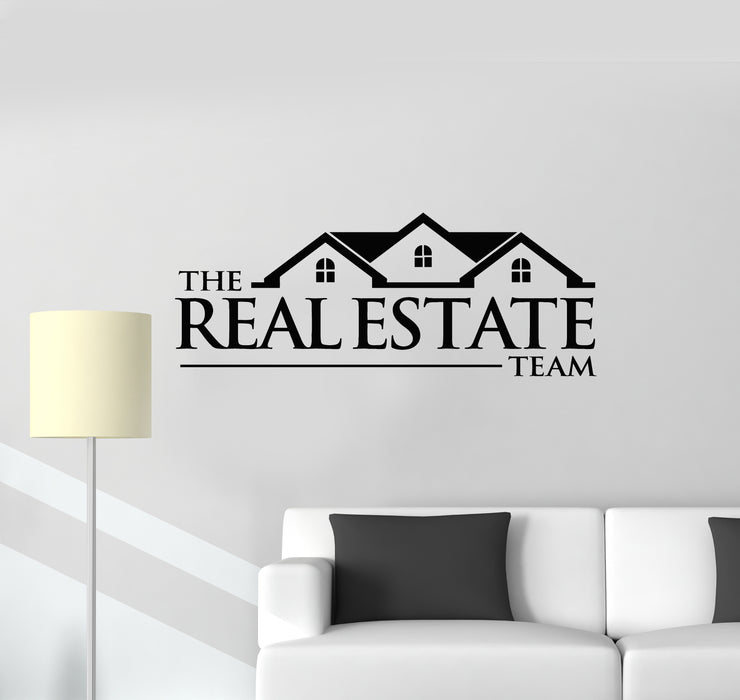 Vinyl Wall Decal Real Estate Team Agency Broker Agent Building Stickers Mural (g1478)