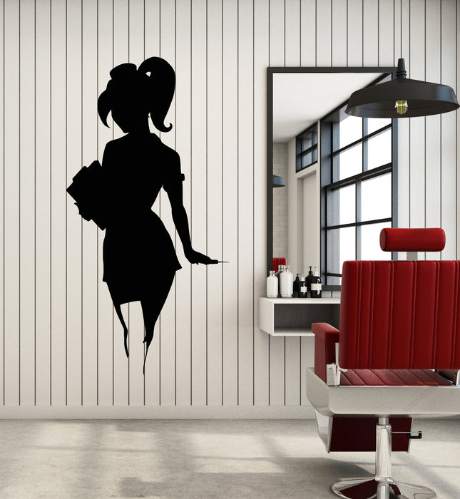 Vinyl Wall Decal Sexy Girl Female Silhouette Nurse Anime Stickers Mural (g7341)