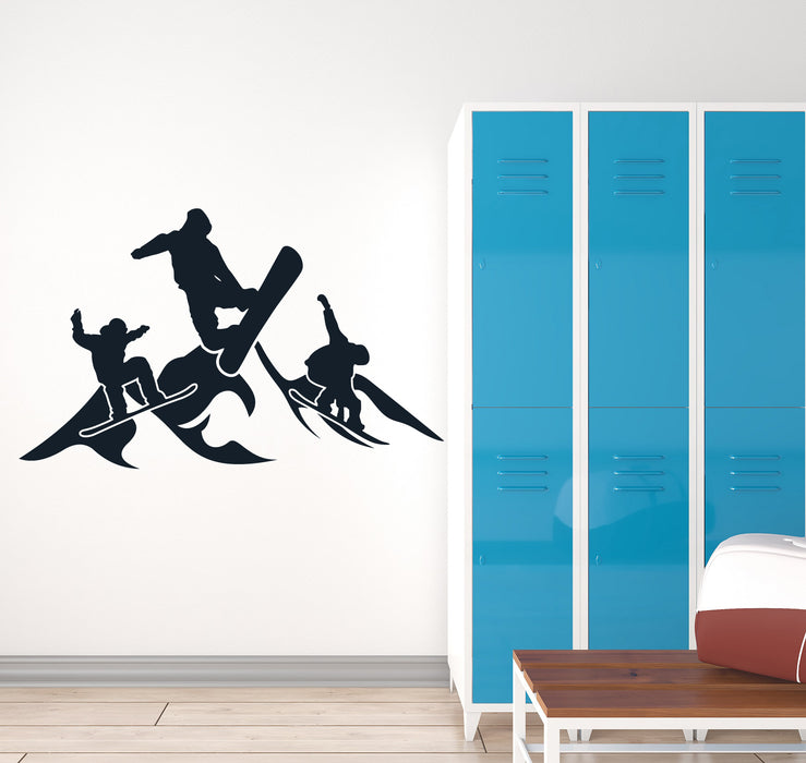 Snowboard Vinyl Wall Decal Winter Sport Mountains Extreme Stickers Mural (k197)