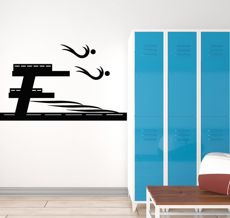 Vinyl Wall Decal Swimming Pool Water Swimmers Swim Sports Stickers Mural (g187)