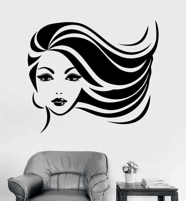 Vinyl Wall Decal Beauty Spa Salon Pretty Woman Hair Barbershop Stickers Unique Gift (289ig)