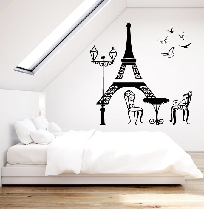 Vinyl Wall Decal Eiffel Tower Paris France Romance Landscape Stickers Unique Gift (1903ig)