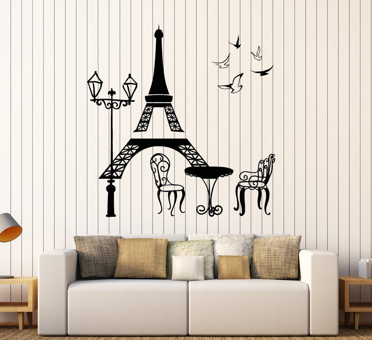 Vinyl Wall Decal Eiffel Tower Paris France Romance Landscape Stickers Unique Gift (1903ig)