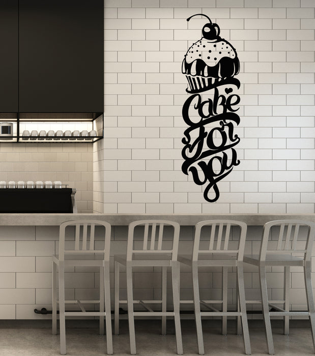 Vinyl Wall Decal Cake For You Bakery Bakeshop Kitchen Decor Stickers (3492ig)
