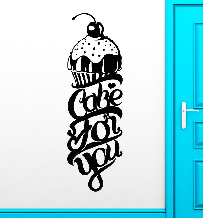Vinyl Wall Decal Cake For You Bakery Bakeshop Kitchen Decor Stickers (3492ig)