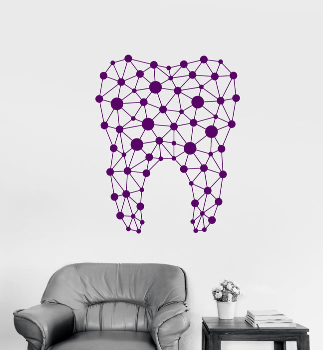 Vinyl Wall Decal Abstract Tooth Dentist Dental Clinic Decor Stickers (2183ig)