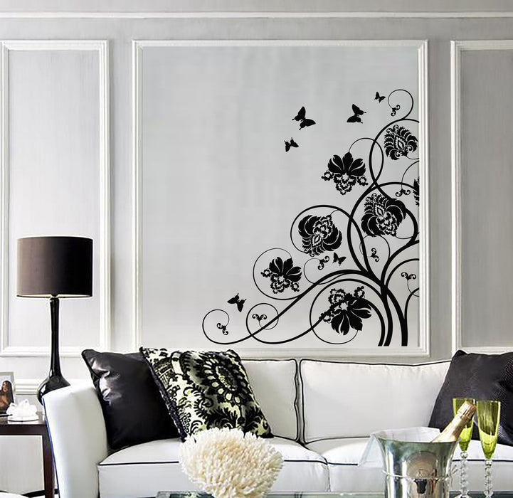 Wall Decal Beautiful Flowers Perfect Room Decor Art Vinyl Stickers Unique Gift (ig2799)