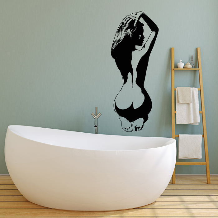 Vinyl Wall Decal Naked Woman Sexy Back Girl Hot Stickers Unique Gift (2053ig)