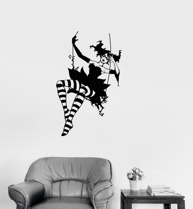 Wall Decal Teen Gothic Girl Masquerade Cool Room Decor Vinyl Decal Unique Gift (ig2674)