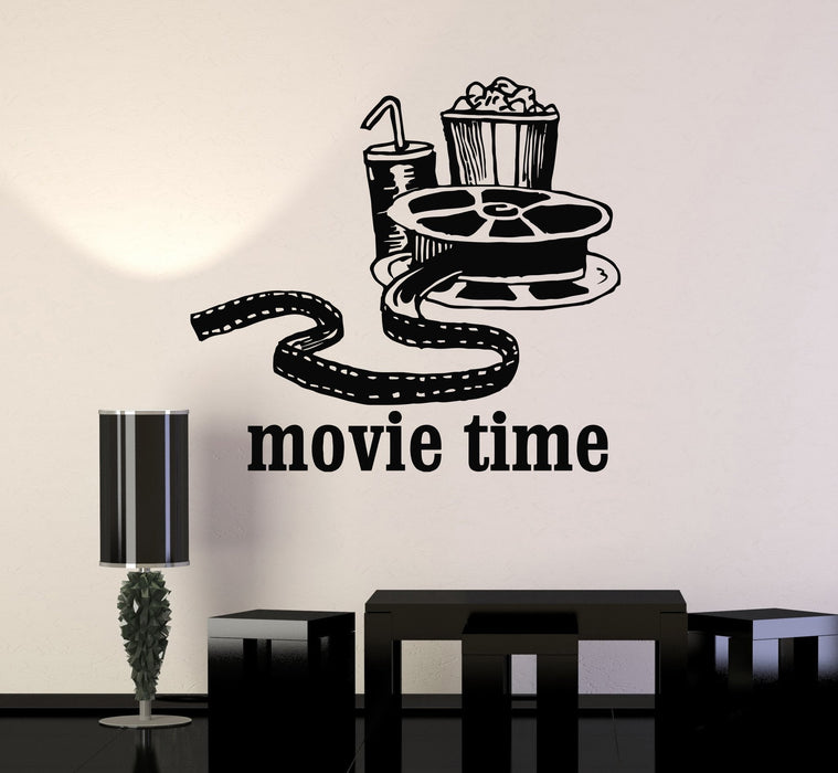Vinyl Wall Decal Movies Cinema Film Popcorn Room Decor Stickers Mural Unique Gift (ig3342)
