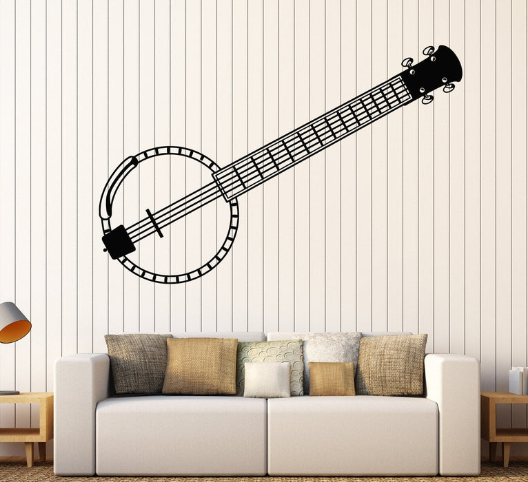 Vinyl Wall Decal Banjo Guitar Music Musician Music Shop Stickers Unique Gift (868ig)