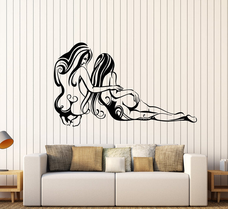 Vinyl Wall Decal Sexy Women Abstract Naked Back Girls Stickers Unique Gift (1954ig)