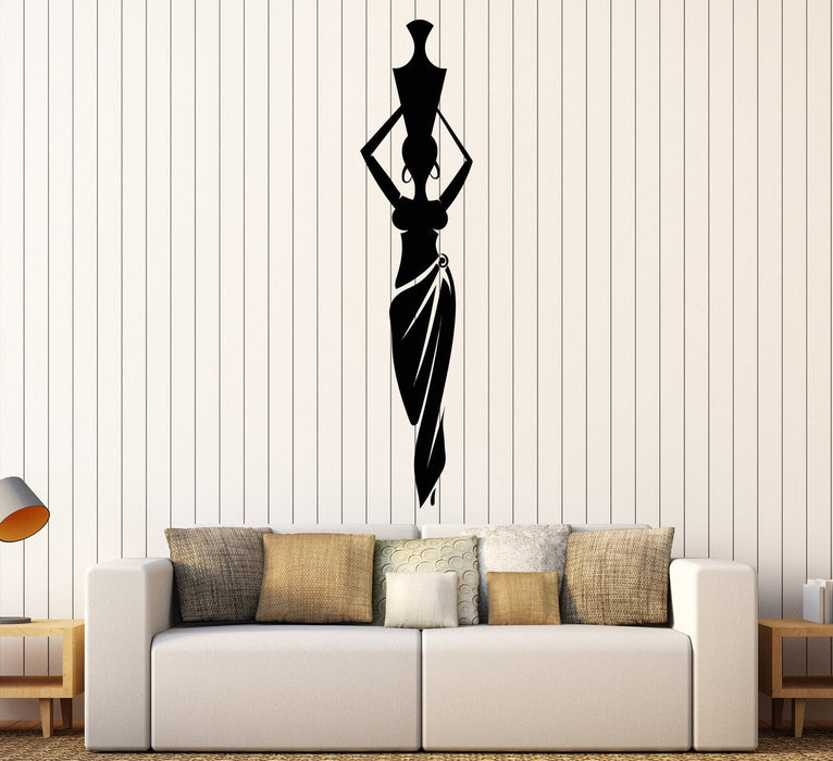 Vinyl Wall Decal African Native Women Turban Girl Stickers Unique Gift (1474ig)