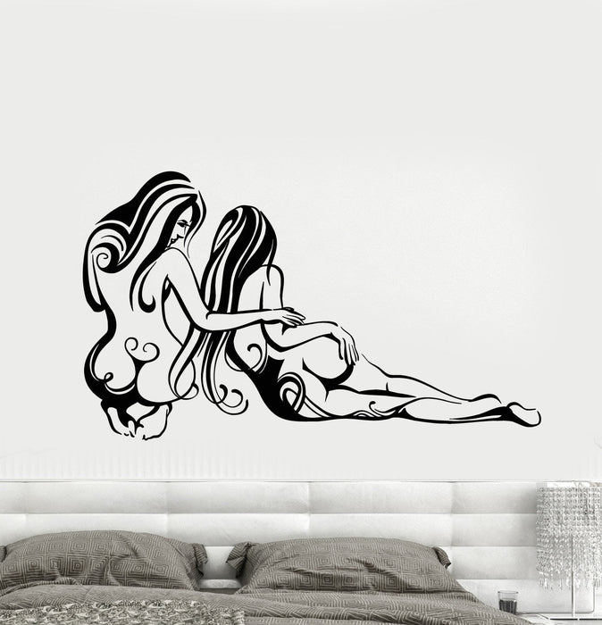 Vinyl Wall Decal Sexy Women Abstract Naked Back Girls Stickers Unique Gift (1954ig)