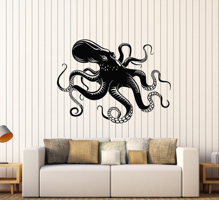 Vinyl Wall Decal Octopus Tentacles Marine Creatures Kraken Stickers Unique Gift (637ig)