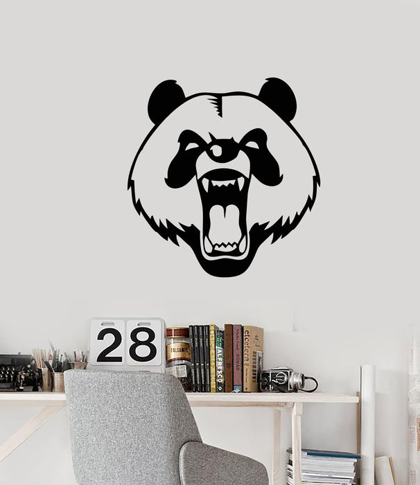 Vinyl Wall Decal Evil Panda Head Animal Bear Stickers (3494ig)