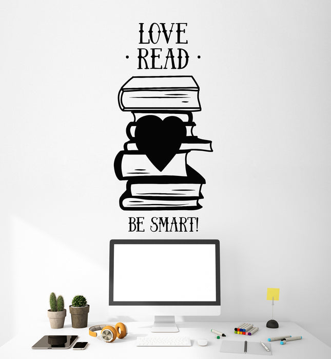 Vinyl Wall Decal Books Quote Library Book Shop Reading Room Stickers Unique Gift (ig4932)
